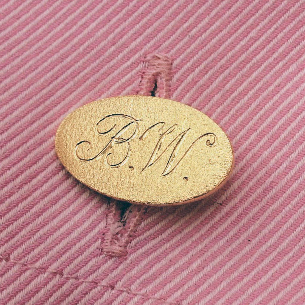 Engraved monogrammed cufflinks