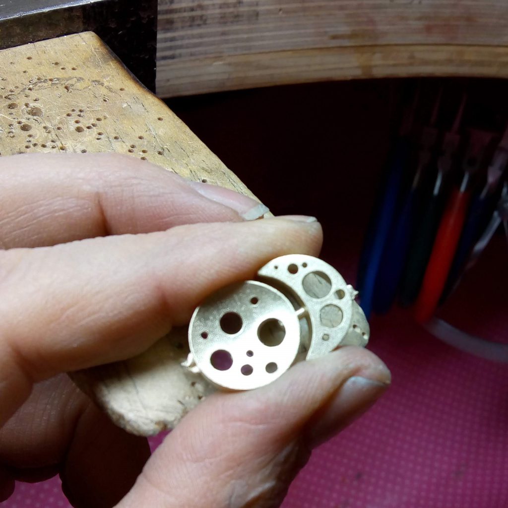 Necklace clasp in process