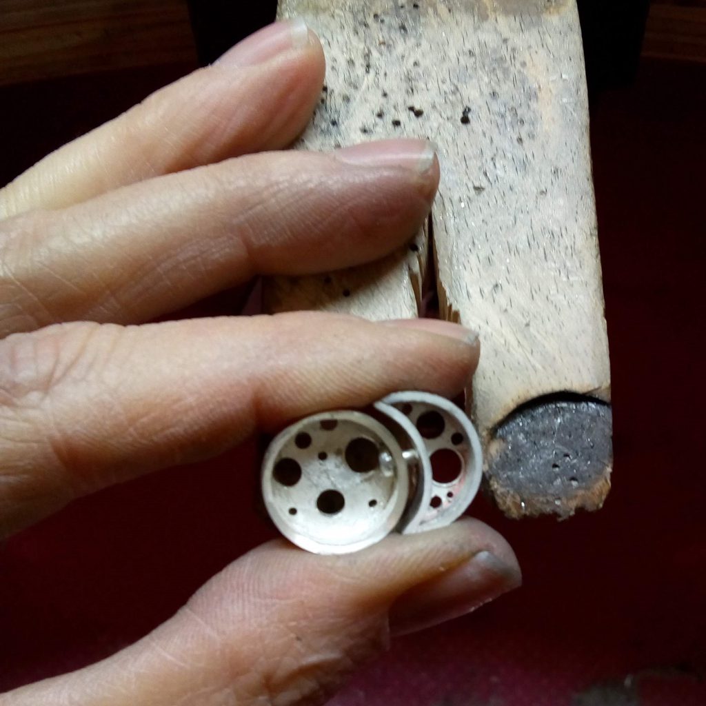 Necklace clasp in process