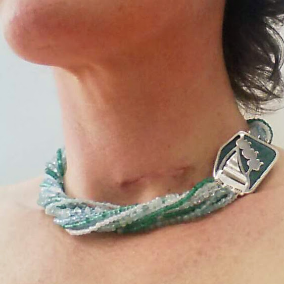 Tulip Clasp Classical bead necklace - sold to The Netherlands