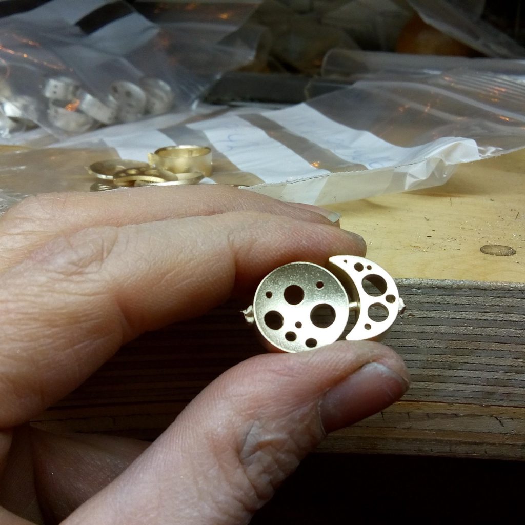 Necklace clasp in process