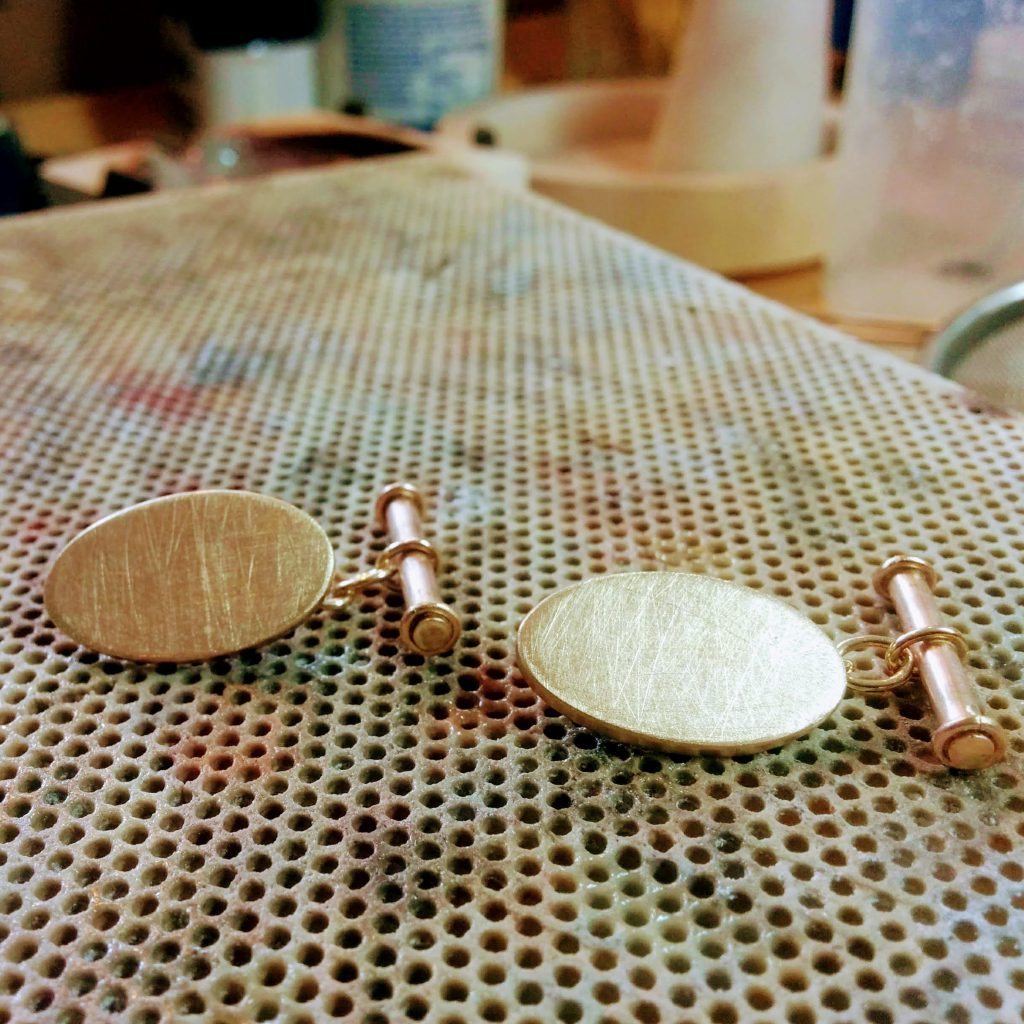 Engraved monogrammed cufflinks