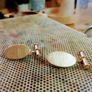 Engraved monogrammed cufflinks