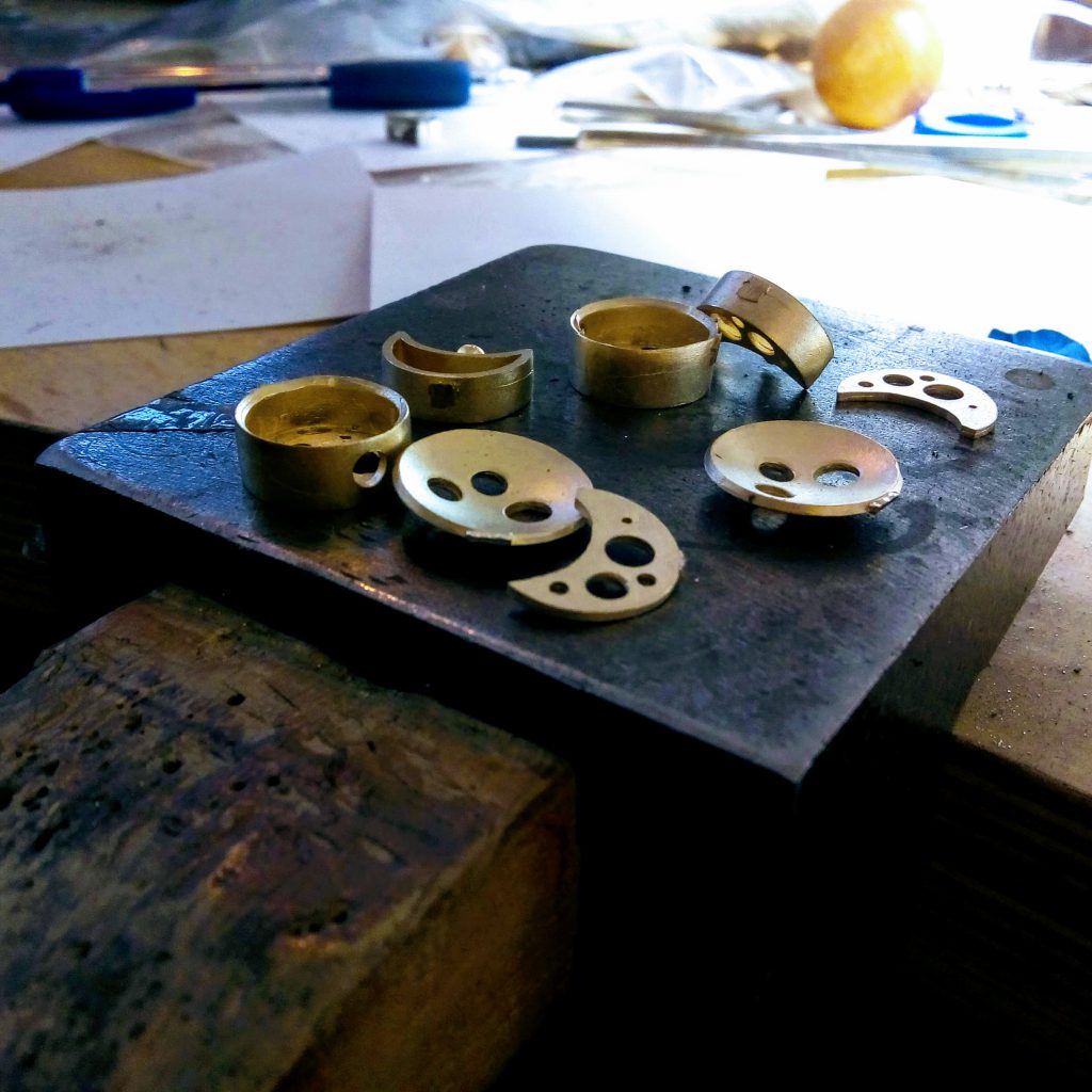 Necklace clasp in process