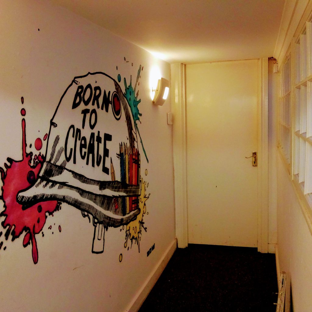 Nicole van der Wolf Creaive Alley on the way into studio